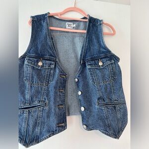 Princess Polly cut off jean vest size us 4 (s)